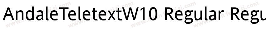 AndaleTeletextW10 Regular Regular字体转换